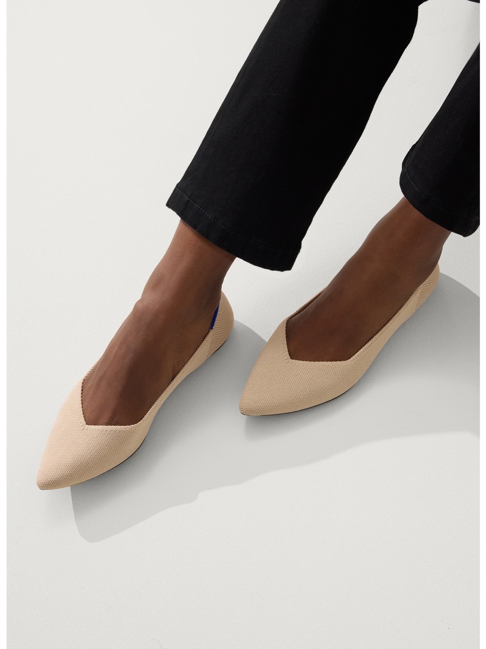 Rothy’s The Point II Ecru Pointed Flats – Size 7.5 – EUC